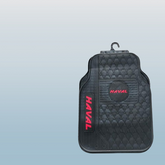 Haval H6 Universal PVC Rubber Floor Mat Black Mix Design 5 Pcs - Rubber Floor Mats | Car Mats | Vehicle Mats | Foot Mat For Car | Latex Mats